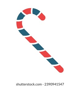 Candy Cane Vector Glyph Two Color Icon For Personal And Commercial Use.
