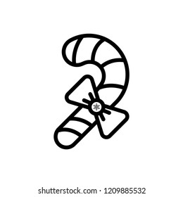 Candy cane vector icon