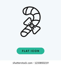 Candy cane vector icon