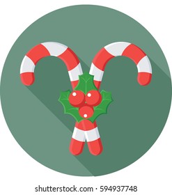 Candy Cane Vector Icon