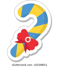 Candy Cane Vector Icon