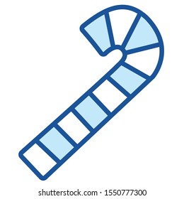 Candy Cane Vector Icon Illustration