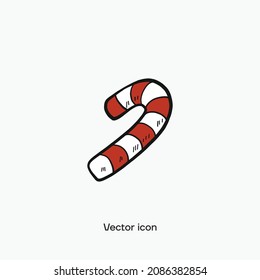 Candy cane vector icon. Premium quality.