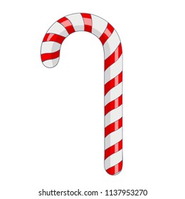 Candy cane. Vector illustration isolated on white background