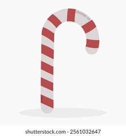 Candy cane vector illustration isolated on white background	