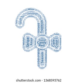 candy cane word cloud. tag cloud about candy cane