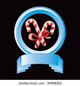 candy canes in blue display