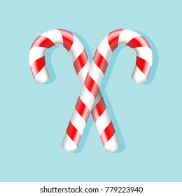 candy canes, christmas, vector