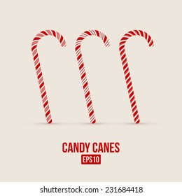 candy canes elements for Christmas design template. Vector illustration - eps10 