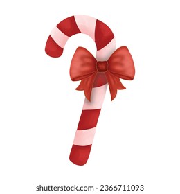 candy canes in a glass. christmas cane.  christmas icon. 