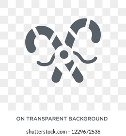Candy canes icon. Candy canes design concept from Christmas collection. Simple element vector illustration on transparent background.