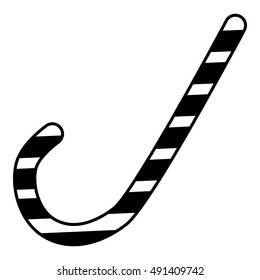 Candy canes icon in simple style isolated on white background. New year symbol vector illustration
