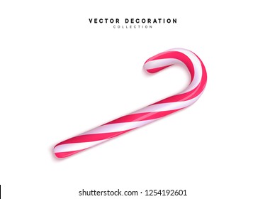Candy canes isolated on white background. vector illustration