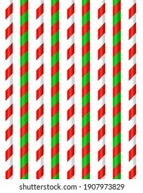 Candy Canes pattern on white, Christmas New Year Xmas