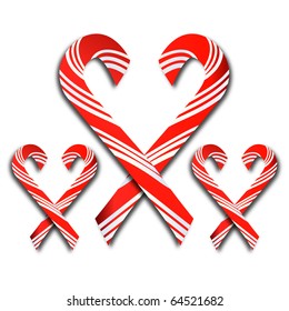 candy canes shape of heart esp10