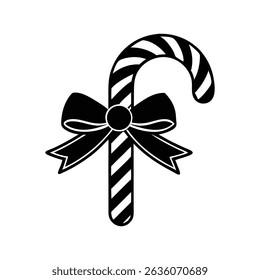 Candy Canes Silhouette Vector Design for Christmas Holiday