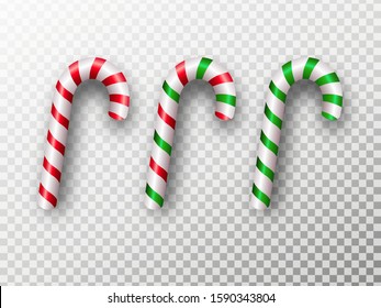 Candy canes. Vector realistic illustration 