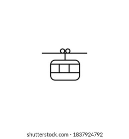 Candy car icon. Winter icon. Simple, flat, outline, black.