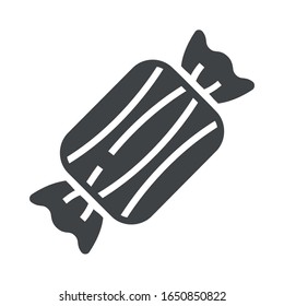 Icono de caramelo de caramelo sobre fondo blanco