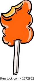 Candy caramel, illustration, vector on white background.