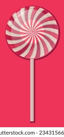 Candy caramel twisted on a stick.