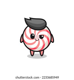 candy cartoon with an arrogant expression , cute style design for t shirt, sticker, logo element