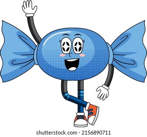 A candy cartoon character on white background illustration