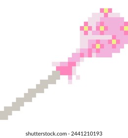 Candy cartoon icon in pixel style