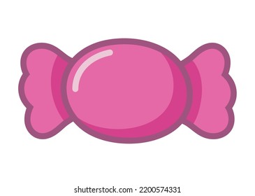 candy cartoon isolated flat icon