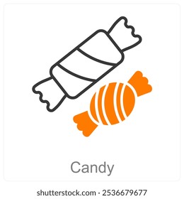 Candy and celebration icon concept