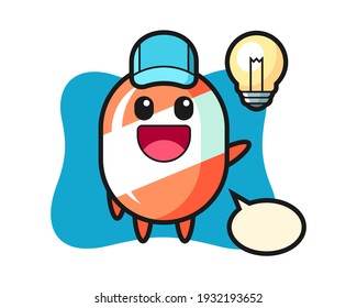 Caricatura de caricatura de caricaturas de caramelos que tiene la idea