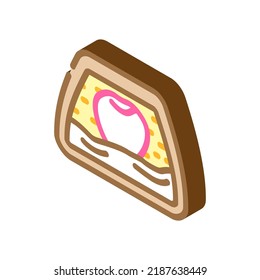 candy cherry isometric icon vector. candy cherry sign. isolated symbol illustration