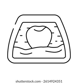 candy cherry line icon vector. candy cherry sign. isolated contour symbol black illustration