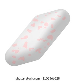 Candy chewing gum mockup. Realistic illustration of candy chewing gum vector mockup for web design isolated on white background
