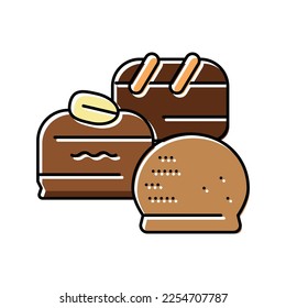 candy chocolate color icon vector. candy chocolate sign. isolated symbol illustration