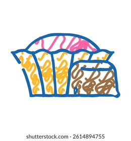 candy chocolate candy food doodle icon sketch vector. candy chocolate candy food sign. isolated symbol illustration