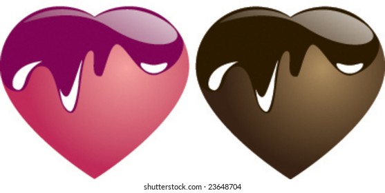 candy and chocolate heart