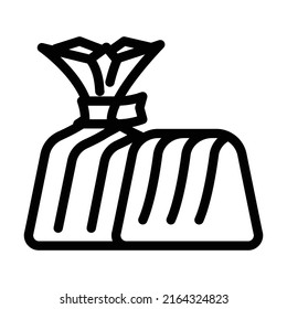 candy chocolate line icon vector. candy chocolate sign. isolated contour symbol black illustration