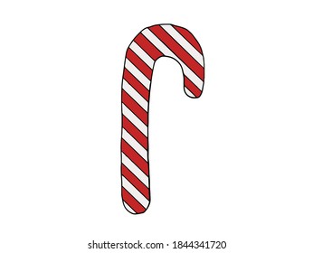 Candy Christmas Art Decoration. Christmas Candy Icon Set Collection