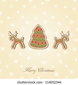 Candy Christmas card. Vector illustration