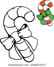 Candy christmas vector cute cartoon xmas