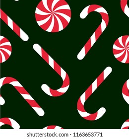 Candy chritsmas seamless pattern. Vector