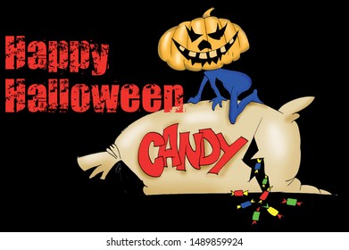 A lot of candy was collected for Halloween