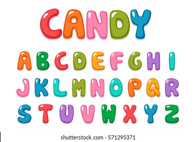 Candy color cute kid font