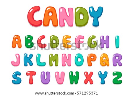 Candy color cute kid font