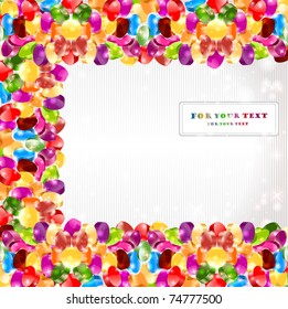 candy color rainbow glossy circle background