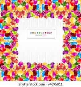 candy color rainbow glossy circle background