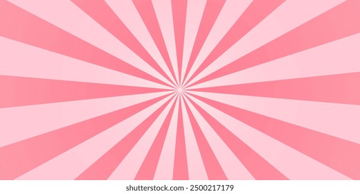 Süßigkeiten Farbe sunburst Hintergrund. Abstrakte rosa Creme Sonnenstrahlen Design Tapete. Süße rotierende Cartoon wirbeln oder Whirlpool. Farbige Spinnlinien für Schablone, Banner, Poster, Flyer. EPS10