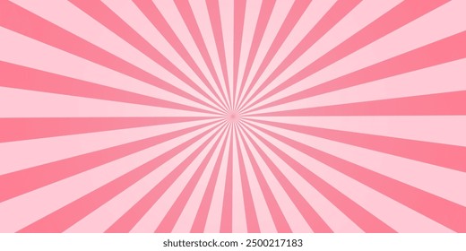 Süßigkeiten Farbe sunburst Hintergrund. Abstrakte rosa Creme Sonnenstrahlen Design Tapete. Süße rotierende Cartoon wirbeln oder Whirlpool. Farbige Spinnlinien für Schablone, Banner, Poster, Flyer. EPS10