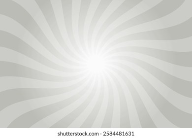 Candy color sunburst background. Abstract gray sunbeams design wallpaper. Colorful spinning lines for template, banner, poster, flyer. Sweet rotating cartoon swirl or whirlpool. Vector backdrop